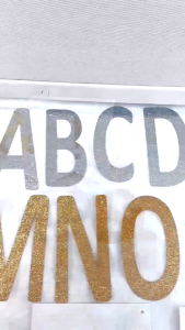 Personalised Party Banner Glitter Happy Birthday Name Alphabet Letter Wedding Signage