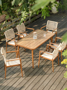 MEIQI | Outdoor Waterproof Sunscreen Combination Dining Table Chair