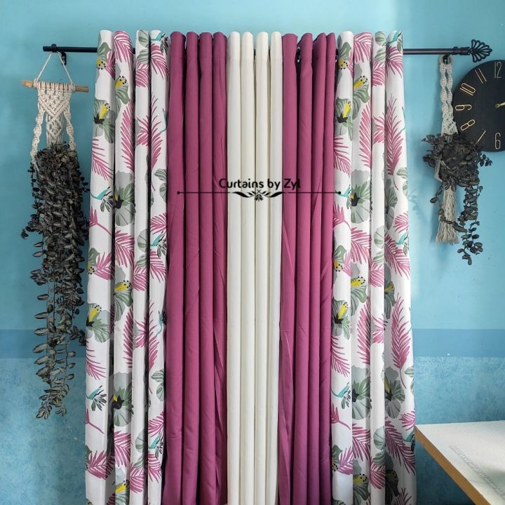 Rose Moderm (PER PC/SET) Rose Dusty Minimalist Moderm Curtain Combination 5ft-8ft ...