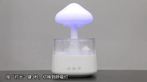 2025 UFO Rain Drop Air Humidifier bluetooth speaker New 300ml 7 Colors LED Lamp Ultrasonic Remote Control Rain Cloud Aroma Diffuser
