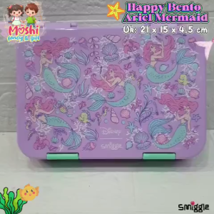 Tempat Makan Ariel Mermaid / Meal Set Ariel Mermaid / Box Bekal Anak Perempuan / Lunch Box Anak Girl / Misting Anak Bekal Sekolah Anak Perempuan