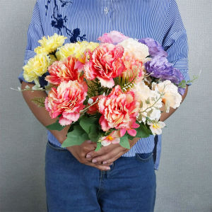 Tanaman Hias Tangkai Bunga Krisan Plastik Ornamen Dekorasi Rumah Artificial Buatan COD PBP151