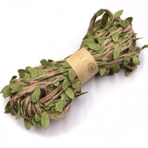 Hemp Rope With Fake Green Leaves Length 10 Meters Hunting Rifle Wrap Twine Camouflage Tree Stand Blind Cover