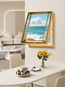 JILEDUO | Vertical Landscape Fake Window Easy Install Decorative Painting