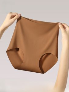 miiow | Ultra-Thin Ice-Silk High-Waist Womens Underwear Breathable Antibacterial Seamless Briefs Cat-Woman Style High-Waist Triangle Panties