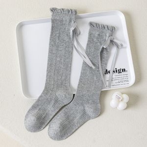 Summer Kids Long Socks For Girls Mesh Thin Childrens Calf Sock Solid Soft Fashion Child Knee High Baby Girl New Socks 3-12Years