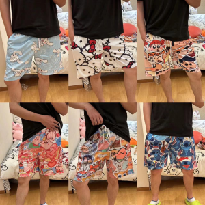 Quần Short Hellokitty Dễ Thương Quần Năm Điểm Mặc Nhà Mùa Hè Cho Nam Quần Dài Vừa Phải in Họa Tiết Thời Trang Thường Ngày