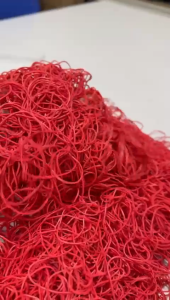 CHILLI RED! Rubber Bands Superior Grade 500gm Super Rare Size: 70mm(LFL) x 1.10mm(W) x 1.10(T)