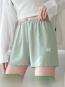 MiiOW | Cat Woman Ice Silk Sleepwear Womens Loose Lightweight Breathable Shorts Casual Home Pants Comfortable Sensation Safety Pants