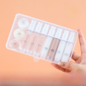 Portable Travel Vacuum Sample Set Liquid Cream Spray Bottle Divider Airplane Friendly Mini Size for Cosmetics Foundation Lotion