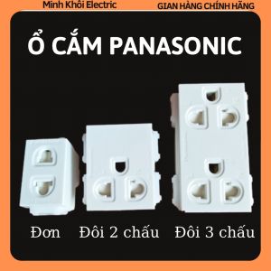 Ổ cắm 2 chấu 3 chấu Panasonic ổ cắm đơn Panasonic ổ cắm đôi panasonic dòng Wide Seriesổ cắm âm tườngổ cắm panasonic