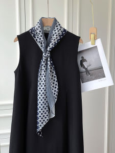 XUELINLU | Dotted and Striped French Style Lightweight Scarf
