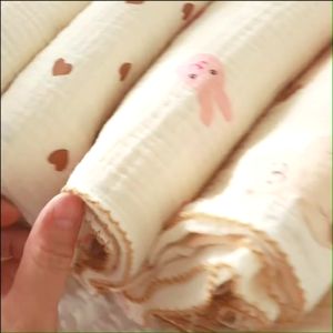 C0059 ผ้าหมือ ผ้าอ้อมทอสองชั้น รุ่นมัสลินคอตตอนทอนูมิ ขนาด 110*135 ชม