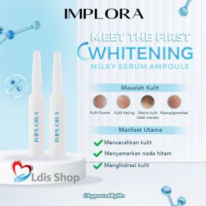 Serum Ampoule Implora Milky Whitening Minimizer Pori-pori untuk Serum Penyempitan Pori-pori Wajah Serum Pengecil Pori-pori Esensi Pengencang Pori-pori