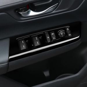 For Honda CR-V 6th Gen 2023 2024 2025 CRV Hybrid ABS Car Window Glass Lift Switch Button Panel Trim Cover Frame Stickers