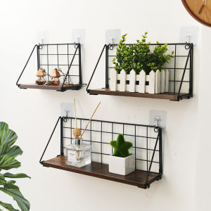 Wall-mounted Foldable Iron Storage Rack