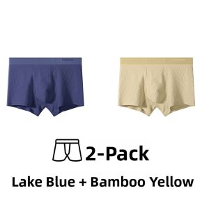 MiiOW | Mens Pure Cotton Underwear Breathable Antibacterial Boxer Shorts Mid Waist Youth Summer Briefs Single Color Comfortable Shorts