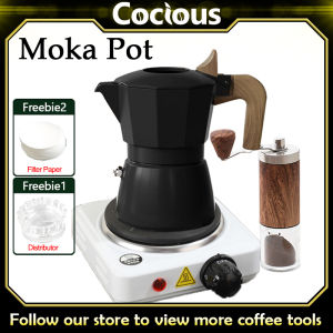 ชุดโกโก้มอคค่าหม้อโมก้าวาล์วคู่ชงกาแฟฝรั่งเศสอลูมิเนียมกลางแจ้งกาต้มน้ำหม้อโมก้าเครื่องชงกาแฟ