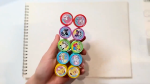 10 pcs Stamp for kids Party Gift Characters Stamp / Lootbag fillers / Laruan Paninda