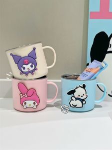 Kurumi Childrens Toothbrush Cup Stainless Steel 304 Baby Washing Cup Dental Care Organizer Bathroom Accessories Cartoon Style