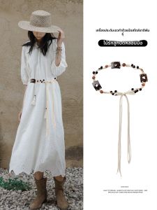 WEIAI | เข็มขัดผู้หญิงสไตล์โบฮีเมียนทอแบบย้อนยุค เครื่องประดับตกแต่งเอว ชุดเดรส ดีไซน์ชาติพันธุ์ โซ่เอว เครื่องประดับแฟชั่น