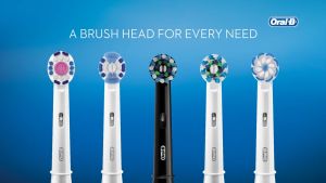 Oral-B Pro Cross Action replacement Brush Head Replacement Refill for Electric Toothbrush - A Pack of 4 Pcs (Black)