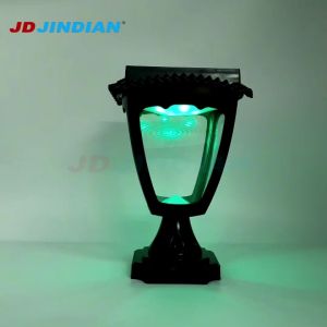 JD solar light ของแท้ 100% JD-X90 โคมไฟหัวเสาทรงกลม กันน้ำ ใช้พลังงานแสงอาทิตย์ ไม่เสียค่าไฟ ใช้พลังงานแสงอาทิตย์ ใช้ รีโมทเปลี่ยนสีได้