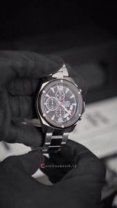 Jam Tangan Pria Alba Active Chronograph AM3981X1 Black Dial Silver Stainless Steel Strap