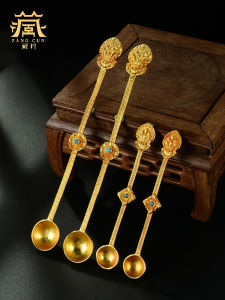 Thìa Cúng Hương Bằng Đồng Đính Đá Quý Dùng Trong Nhà Trang Trí Bàn Đồ Trang Trí Không Gian Phòng Khách Tranh Thủ Công Mỹ Nghệ