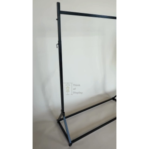 ราวแขวนเสื้อผ้า ราวเดี่ยวขาสามเหลี่ยม สีขาว สีดำ และสีทอง( ไม่รวมแขนเกี่ยว)