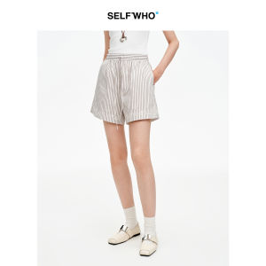 Contrast Color Symmetrical Embroidered Striped Cotton Blended Shirt
