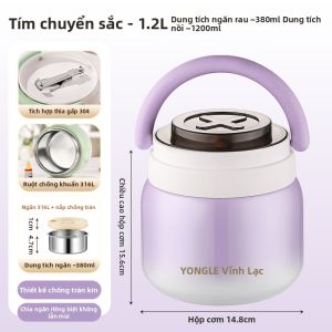 YONGLE | Hộp Cơm Hai Lớp Cách Nhiệt
