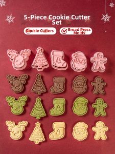 MEIDI | 3D Pressed Christmas New Homeuse Gingerbread Tree Cookie Cutter Mold