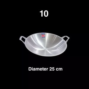 Wajan No 10 cekung bahan tebal asli peralatan masak penggorengan kuali serba guna anti lengket