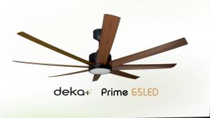 DEKA+ PRIME 65 8 Blades 24 Speeds with Remote Control DC Motor 18W LED Ceiling Fan Matt Black / Oak Kipas Siling