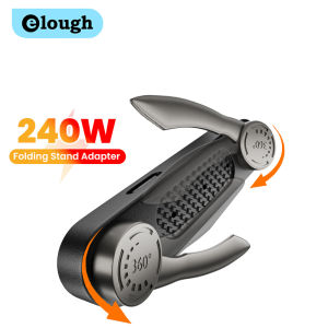 elough | Foldable Phone Stand USB-C Male to Female Adapter 240W PD Fast Charging 40Gbps Data Transfer Type C Charging Bracket Converter