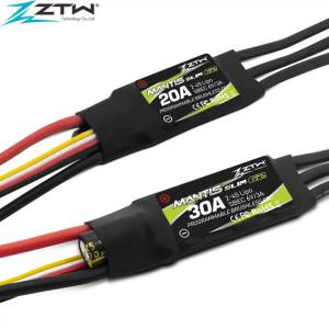 Bộ Điều Khiển Tốc Độ Không Chổi Than ZTW Mantis Slim G2 SBEC 6V 3A 2-4S Cho Máy Bay RC Cánh Cố Định Bay Trong Nhà F3P 3D 20A/30A Bộ Điều Khiển Kim Loại 32-bit