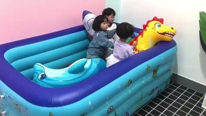 Lật đật bơm hơi đáy rỗng hình thú vui nhộn cho bé