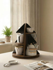 AMU·PIGGY | Retro Rotating Cup Holder Shelf