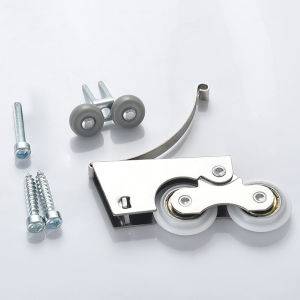 Concave Pulley Silver Iron Roller Wheels Noise-free Operation Nylon Wheel Precision Casting Design Home Improvement