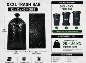 XXXL TRASH BAG/ 3XL GARBAGE BAG CLEAR AND BLACK color available 10pcs 25pcs50pcs 100pcs.