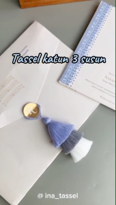 TASSEL 3 SUSUN KATUN PREMIUM 7 CM TASSEL UNDANGAN JILBAB BAJU TAS (1 PCS)