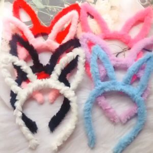 Korean Style Plush Headband Cute Rabbit Bunny Ear Design Hairband for Girls