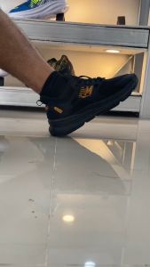 BRAND LOKAL ASLI SNEAKER NewMeels CloudWalk BLACK RED SNEAKERS OUTDOOR SEPATU RINGAN EMPUK ANTI SELIP