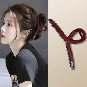 กิ๊บติดผมขนาดใหญ่สีแดงวินเทจ Ankela กิ๊บติดผมขนาดใหญ่สีมิลาน่ารักสไตล์เกาหลีสำหรับผู้หญิง