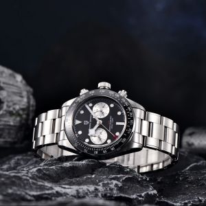 2024 PAGANI DESIGNใหม่Panda Retroผู้ชายอัตโนมัติChronograph Sapphire Mirror Japan Move Menนาฬิกาข้อมือควอตซ์นาฬิกากันน้ํา 100M