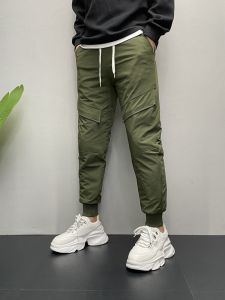 กางเกงลำลองผู้ชายฤดูหนาวทรงหลวมสไตล์ฮาราจูกุ กางเกงขายาวทรงหลวมสีพื้น กางเกงขายาวทรงหลวมสไตล์ฮาราจูกุสำหรับวัยรุ่น