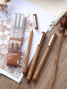 Brown Needle Pen Waterproof Outline Pen Colorful Sketching Artistic Drawing Sakura Blossom Substitute Professional Art Supplies