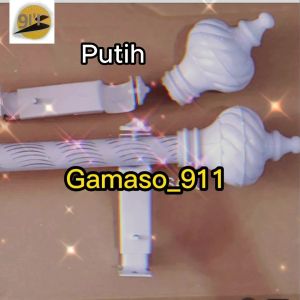 Breket Besi Batang Tiang Gorden 0.3 - 2 Meter Rollet Single Full Set Pintu & Jendela Mahkota
