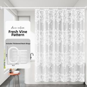 High-End Bathroom Waterproof Curtain Mildew Resistant Shower Bath Partition Set No Drilling Needed Privacy Door Curtain